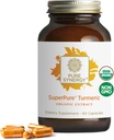 Sinergía pura SuperPure Resumen Turmérico ← Curcumin Orgánica Suplemento tención 500 mg Extracto Turmérico Cápsulas ← Potent Support for Immune and Joint Health (60 Cápsulas)