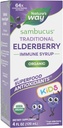 Camino de la Naturaleza Sambucus Elderberry Tradicional de jarabe Inmune para Edades 1+, Apoyo Inmunitario Tradicional*, Apoyo Antioxidante*, Extracto de Elderberry Negro, USDA Certificado Orgánico, 4 Fl Oz