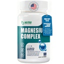 Suplemento Complejo de Magnesio 500 mg- Suplementos Minerales de Magnesio, Glycinate de Magnesio, Citrato, Malate, Taurate con B6 - Hueso, Corazón, Muscle &amp; Nervous System Support - 60 cápsulas