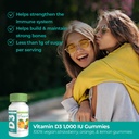 Vegan Life Nutrition - Vitamina D3 Gummies for Kids and Adults (1000 IU) - Gluten-Free, Non-GMO, Supports Bone Health and Immune System - 60 Gummies