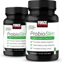 FORCE FACTOR ProbioSlim, 2-Pack, Probiotic Supplement for Women and Men with Probiotics and Green Tea Extract, Reduce Gas, Bloating, Constipation, Support Digestive Health & Gut Health, 60 cápsulas