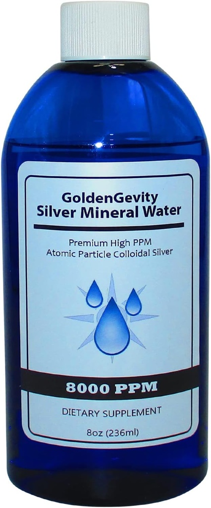 8000 PPM Premium Colloidal Silver - High PPM Liquid Trace Mineral Immune Soporte Suplemento 8 oz. (236 ml).