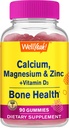 Calcio, Magnesio, Zinc + Vitamina D3 Gummies by WellSí ← Bone, Muscle y Nerve Health Support, Immune Support Silencio para Hombres y Mujeres ← Gluten Free, Non GMO ← Raspberry Flavor tención 90 Conde