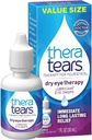 TeraTears Terapia Ojo Seco Terapia Ojo Lubricante gotas Ojo Twin Pack, (2 x 30mL Botellas) + 1.0 Fl Oz Botella