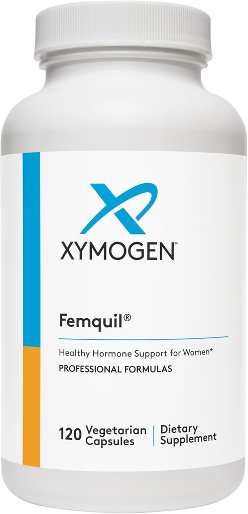XYMOGEN Femquil - Promover el equilibrio hormonal para las mujeres - Methylfolate biológicamente activo + Suplemento Dim - Mayo Ayuda Ease común Menopause &amp; PMS Síntomas - Ayuda Antioxidante Actividad (120 cápsulas)