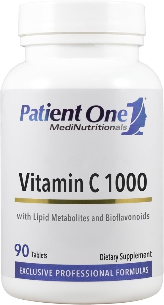 Pacientes One Vitamina C 1000 mg tención Suplemento para apoyar el sistema inmunológico Salud* Silencio Matriz Lipid Plus Bioflavonoids for Enhanced Absorption TEN 90 Tablets