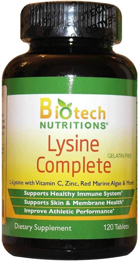 Suplemento dietético completo de Lysine, 120 cuenta