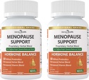 Suplementos de la menopausia para mujeres Menopause Probiotics Relief,Vitamin D3 &amp; B6,Soporta Flashes calientes, Sudaderas nocturnas, Bloating & Gut Health with Black Cohosh, Collagen  durable 180 Veggie Caps