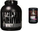Animal Whey Isolate Whey Protein Powder – Isolate Cargado para Post Workout y recuperación & Fury Pre Workout Suplemento de Polvo para Energía y Focus 5g BCAA 350mg Caffeine Nitric Oxide