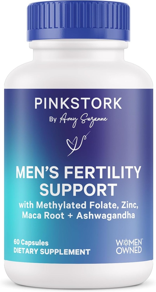 Suplementos de fertilidad de esterk azul para hombres - apoya la concepción para él - Vitaminas prenatales masculinas con raíz de Maca, Ashwagandha, Folate, B12 - Sperm Heath, Drive, Motilidad - 60 cápsulas