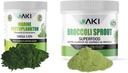 AKI Broccoli Sprout Powder (5.29oz / 150g) y Marine Phytoplankton Powder (2 Oz / 57G) - Plant Based Proteins & Ideal en Vitaminas ← Vegan &amp; GMO Gratis