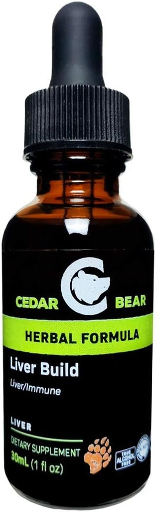 El hígado de oso de cedro Construye un suplemento herbal líquido que ayuda a fortalecer la función del hígado y la vesícula biliar 1 Fl Oz