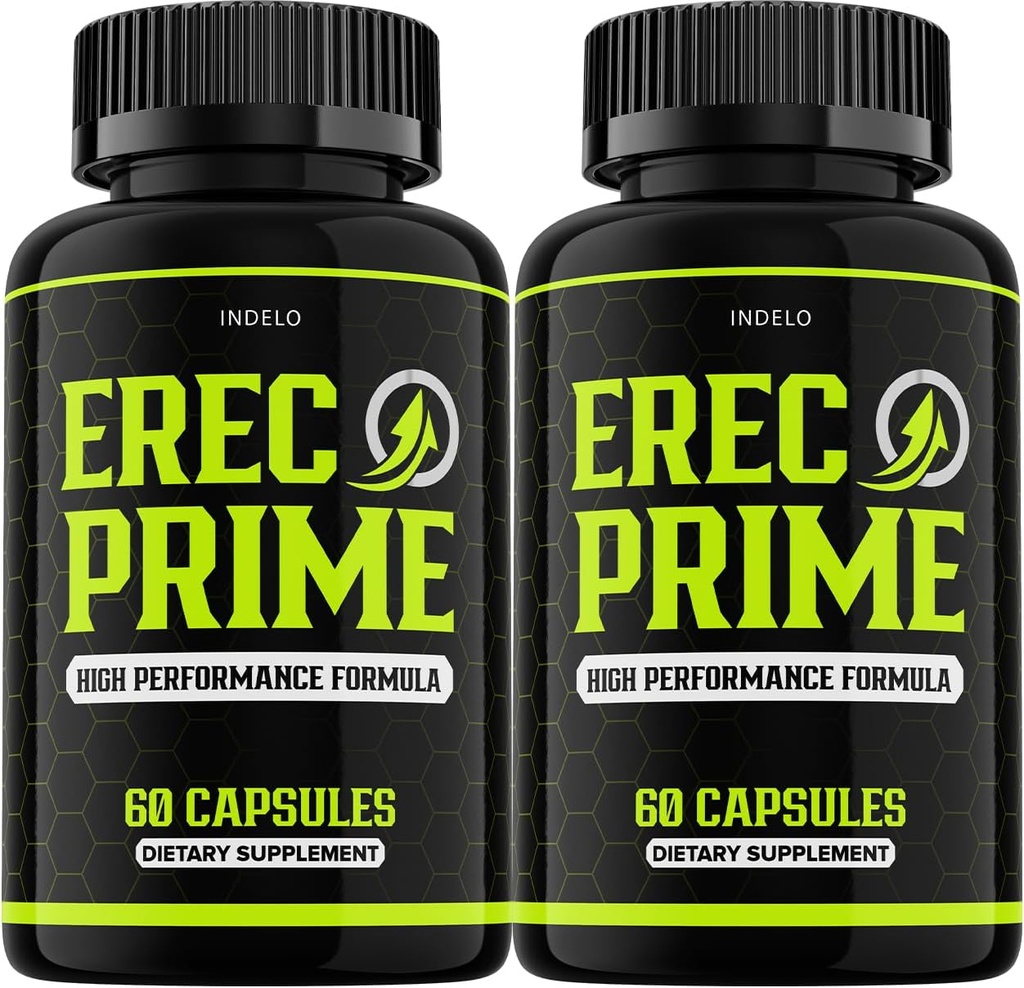 (2 Pack) ErecPrime Pills for Men, Erec Prime High Performance Supplements, Erec Prime Advanced Formula, ErecPrime Reviews, ErecPrime24 (120 cápsulas)