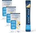PROTEKT Electrolyte Packets para la recuperación " Hydration ¦ Organic " Sugar-Free Electrolytes Drinks ¦ Works Faster Than Powder Drink ← On-The-Go Liquid Hydration Drink Ø Lemonade, 30 Pack