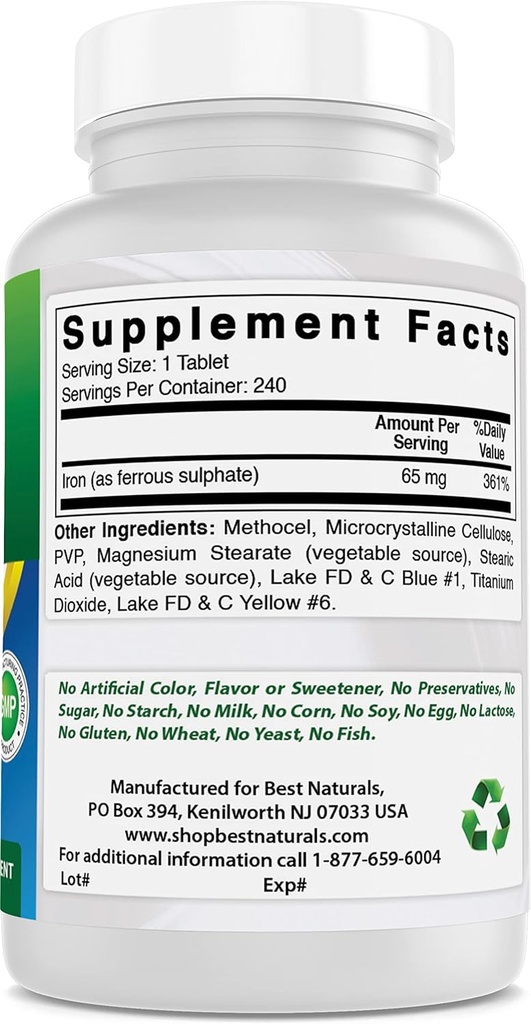 Hierro 65 mg " Vitamina B12 6000 mcg