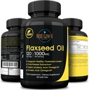 Flaxseed Oil Capsules - 1000 mg - 120 Vegan Soft Gels - Alto en Omega 3, 6, 9 - Fórmula de semilla de Flax Presionado Fórmula - 4 meses de suministro - por NextGenU