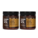 Cada hombre Jack Beard Butter- Subtle Sandalwood Fragancia - Hidratos y Estilos secos, barbas inruditas mientras que Alivia Itch - Naturalmente derivado con Shea Butter y aceite de coco - 4 onzas (2 Pack)