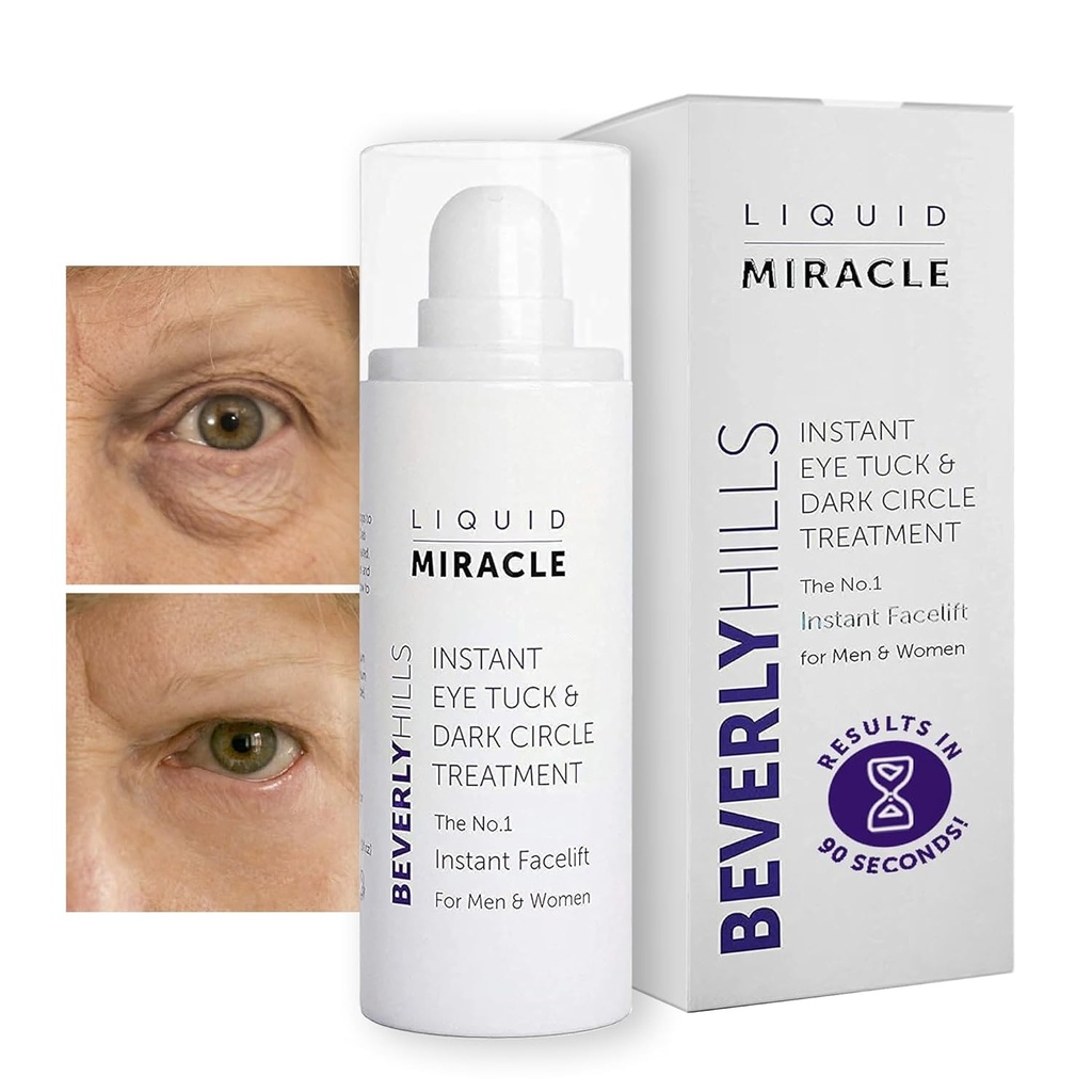 Beverly Hills Instant Facelift Anti Aging Eye Serum Treatment for Dark Circles, Puffy Eyes, Wrinkles, Under Eye Bags, Fine Lines, and Crows Feet ← 30mL (120 Days Supply)
