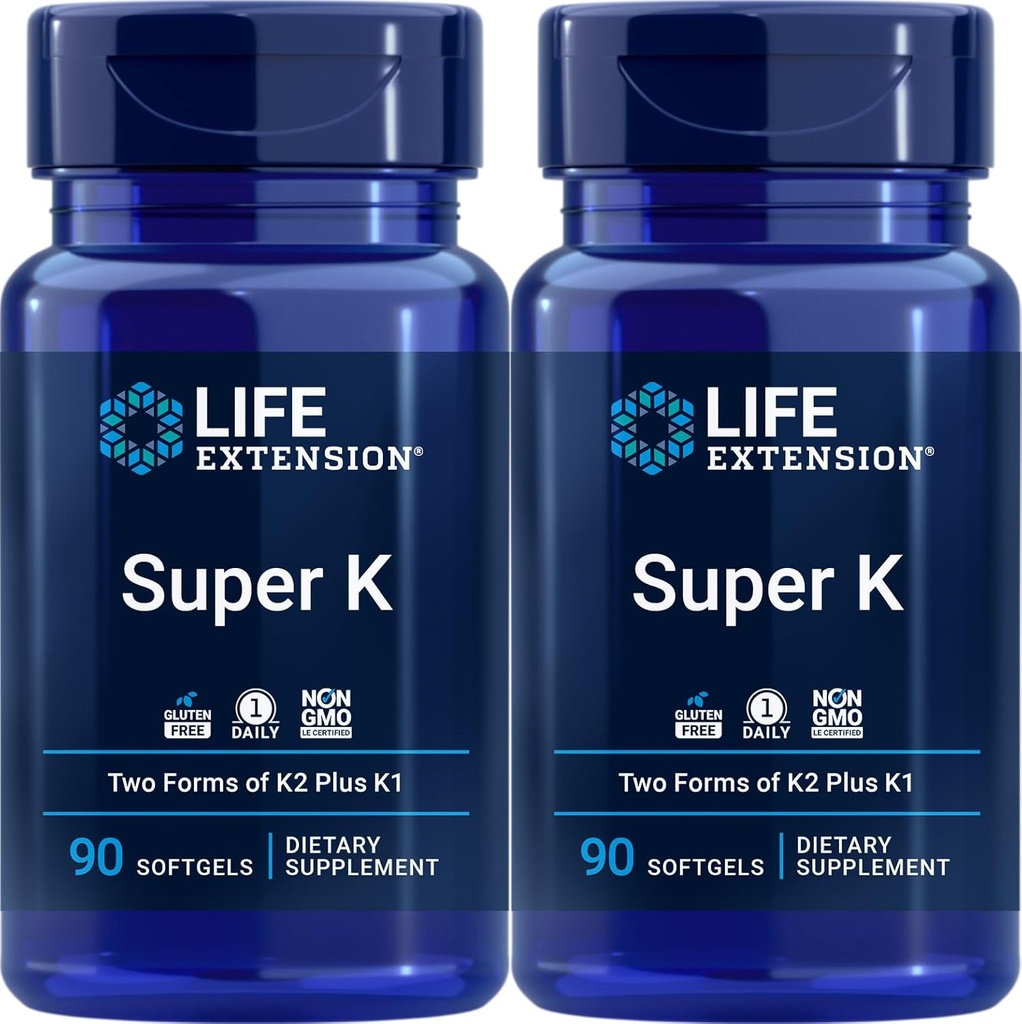 Super K, 90 Softgels (Pack of 2)