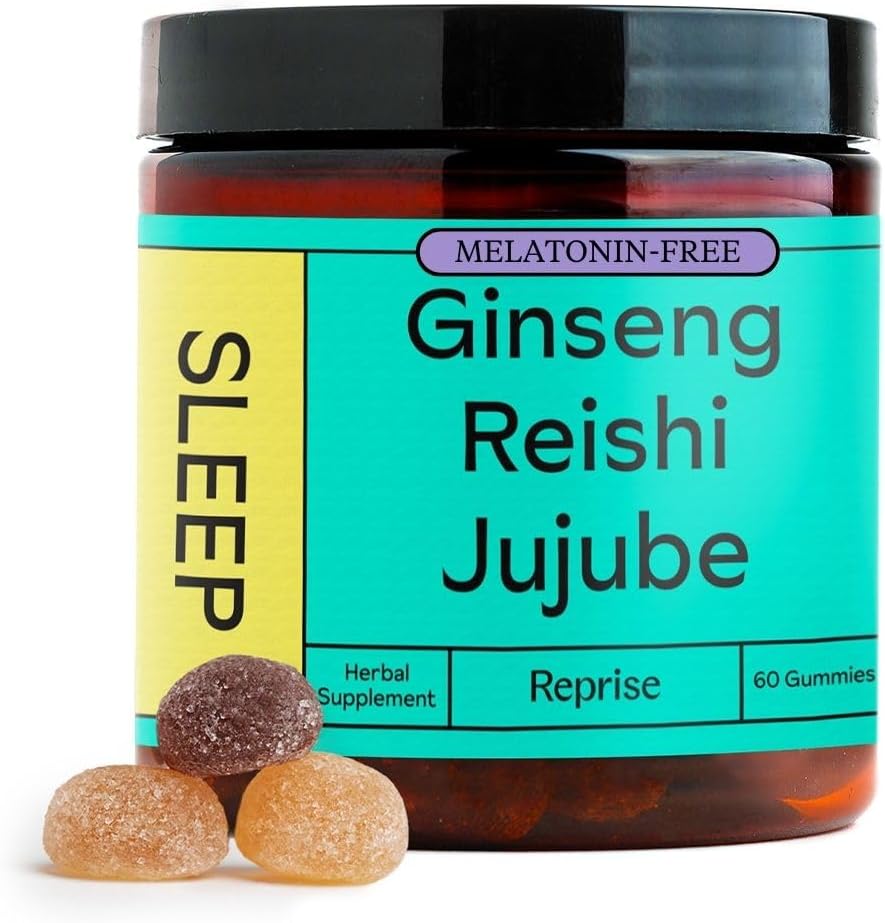 Melatonin Free Natural Sleep Aid Gummies for Adults ← NO Melatonin ← Herbal Blend of Magnesium de Jujube & Reishi Mushroom - Deep Sleep Supplement " Relax for zzz, 60 Vegan Gummies