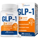 GLP-1 Supplement for Women, 3X Targeted Formula, Gentle on the Stomach, GLP-1 with Akkermansia Probiotic, Berberine HCI & Chicory Inulin, Natural GLP1 for Digestion & Gut Health - Vegan, 60 Capsules
