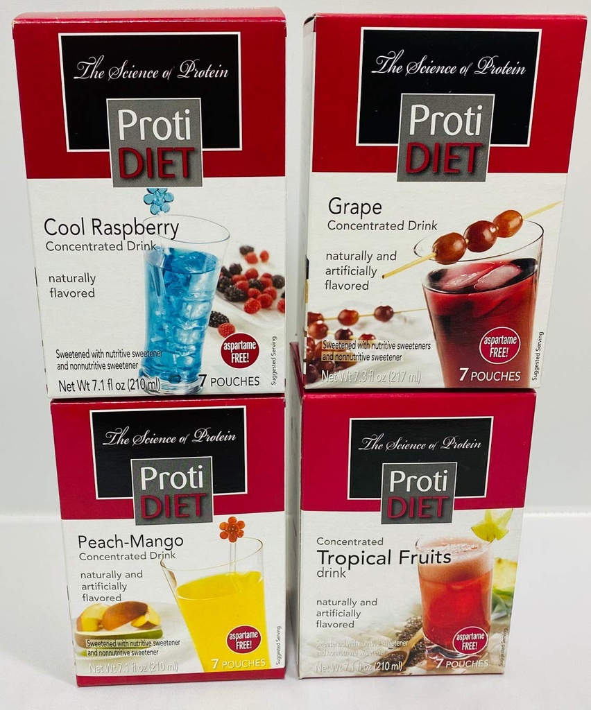 Variedad alta Protein Diet Concentrate Bundle (28 Servings) - Incluye 4 Cajas de Protein Gels!!