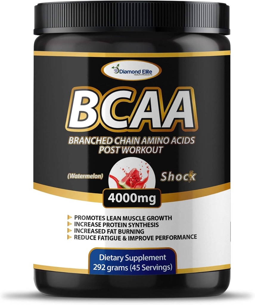 Original BCAA Powder 2:1:1 - Aminoácidos de cadena ramificados para el edificio del músculo " Recuperación, Fat Burning Support - Fruit Punch " Watermelon (45 Servings)