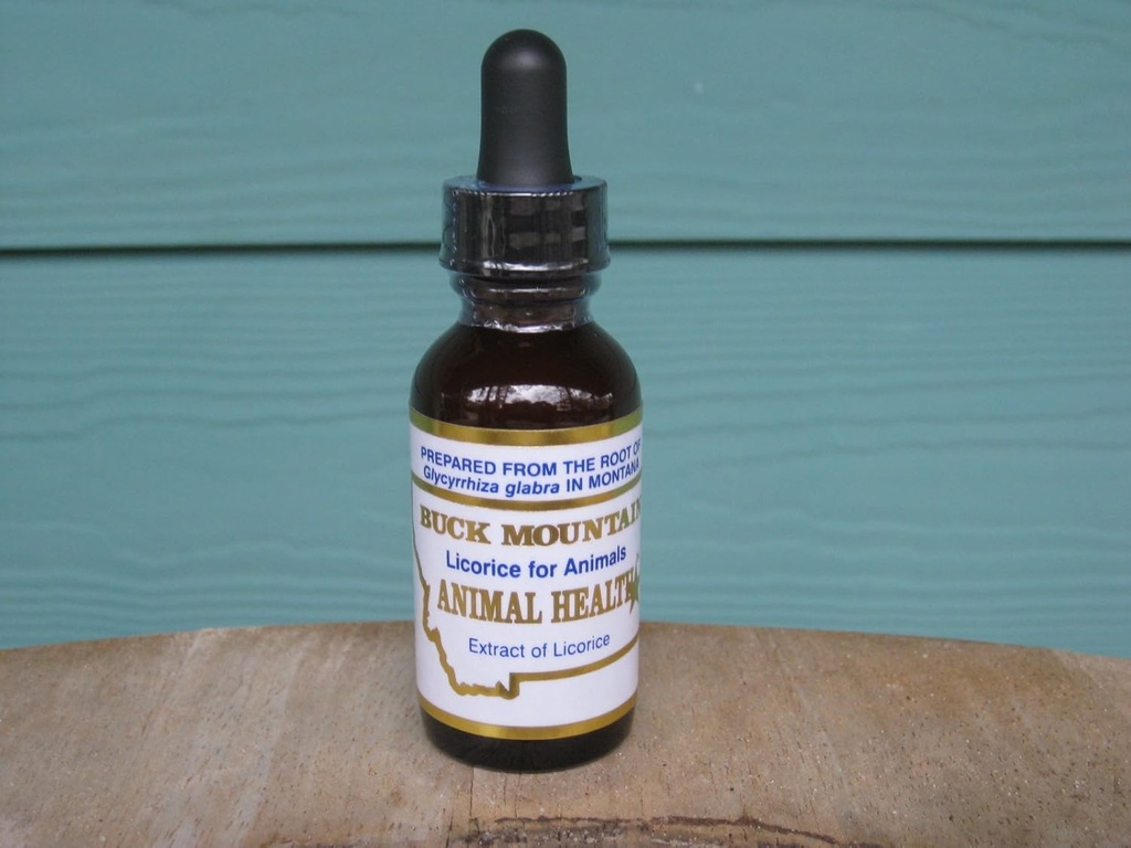 Buck Mountain Licorice Tintura para animales - 1once por Carols Pet Café y más allá