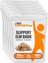 BulkSupplements.com Pólvora de la corteza resbaladiza Elm Powder - Pólvora resbaladiza Elm Powder, procedente de Ulmus Rubra Bark - Gluten Free, 750mg por Serving, 1kg (2,2 lbs) (Pack of 5)