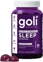 Goli Suplemento nutricional, Extra Strength Sleep Gummy 10mg Melatonin - 1 Pack 50 Cuenta - Gluten-Free, Vegan, Non-GMO, y Gelatin-Free