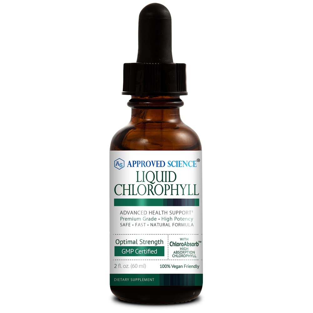 Ciencia Aprobada Clorofila líquida - 2 fl. Oz. - 60 mg CloroAbsorb - Resumen de hoja de mora - Energizar el cuerpo - Apoyo digestivo e inmune - Desodorante natural y detox - Vegan - Hecho en los EE.UU.