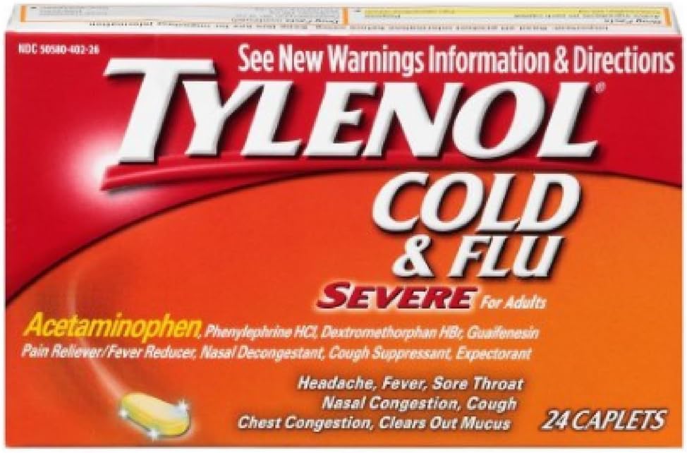 Tylenol Cold & Flu Sever Size 24ct Tylenol Cold & Flu Sever 24ct