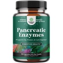 Natures Craft Pancreatin Digestive Enzymes for Digestive Health - Pancreatic Enzymes for Humans with Fat Carb and Protein Women and Men - Protease Amylase & Lipase Digestion -120ct