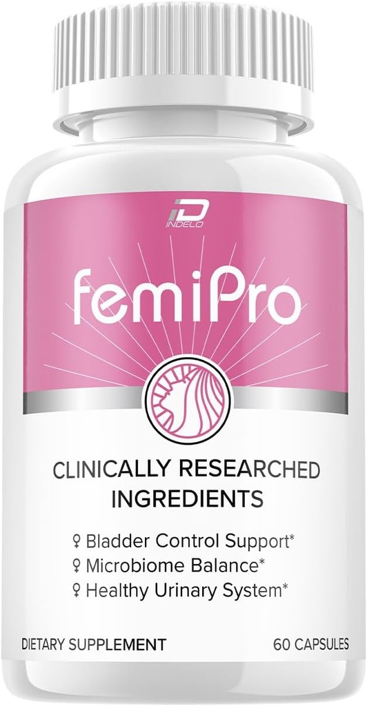 Suplemento de apoyo FemiPro - Píldoras Probióticas Femi Pro, FemiPro Soporte 24 horas Microbiome Probiótico Control de orina Leaks Health, Femie Pro Reseñas (60 Cápsulas)