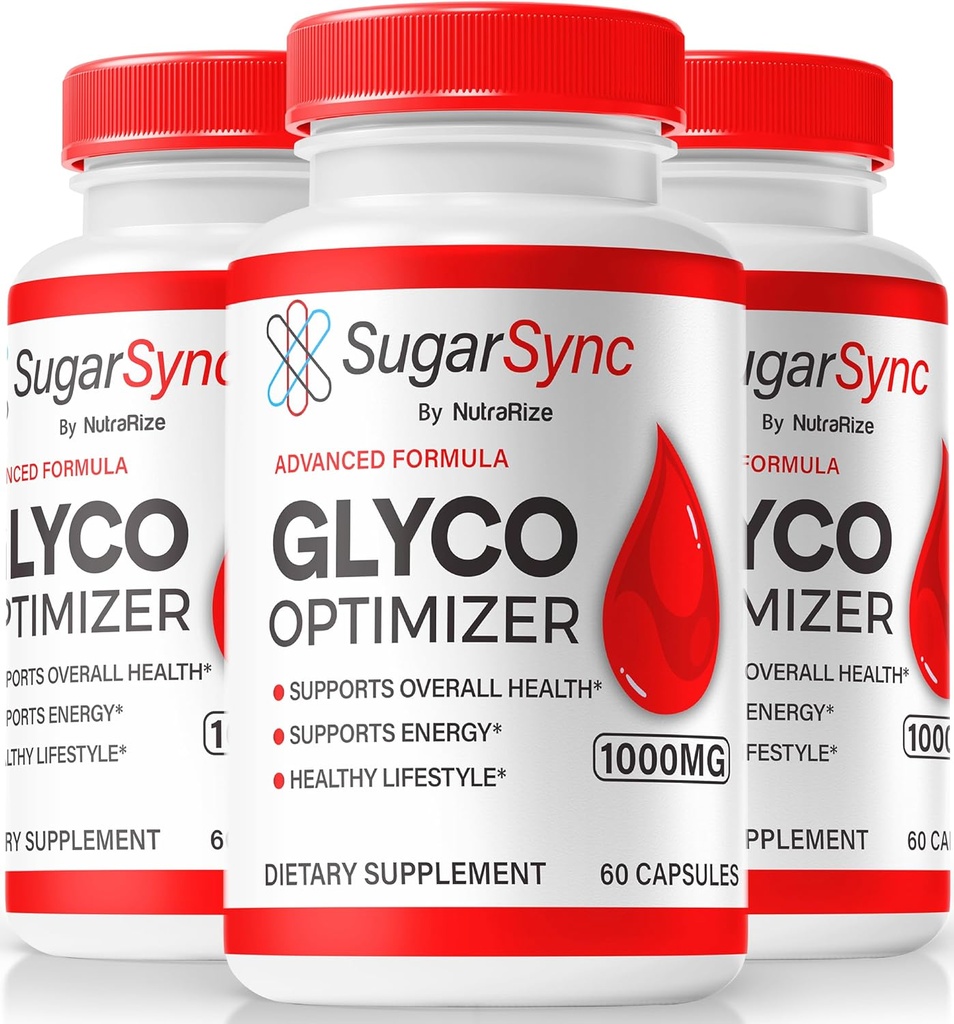 NutraRize (3 Pack) Optimizador Glyco Sugar Sync Glyco Capsules, SugarSync Glyco Optimiser, Sugar Sync Joint Optimizer, Sugar Sync Gluco Cleanse Detox Fórmula, SugarSync Glycol Reseñas (180 cápsulas)