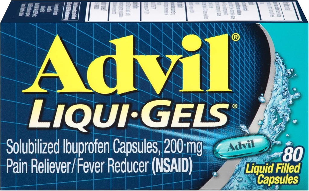 Advil Advanced Medicine for Pain, 200mg, Liqui-gels 80 Ea