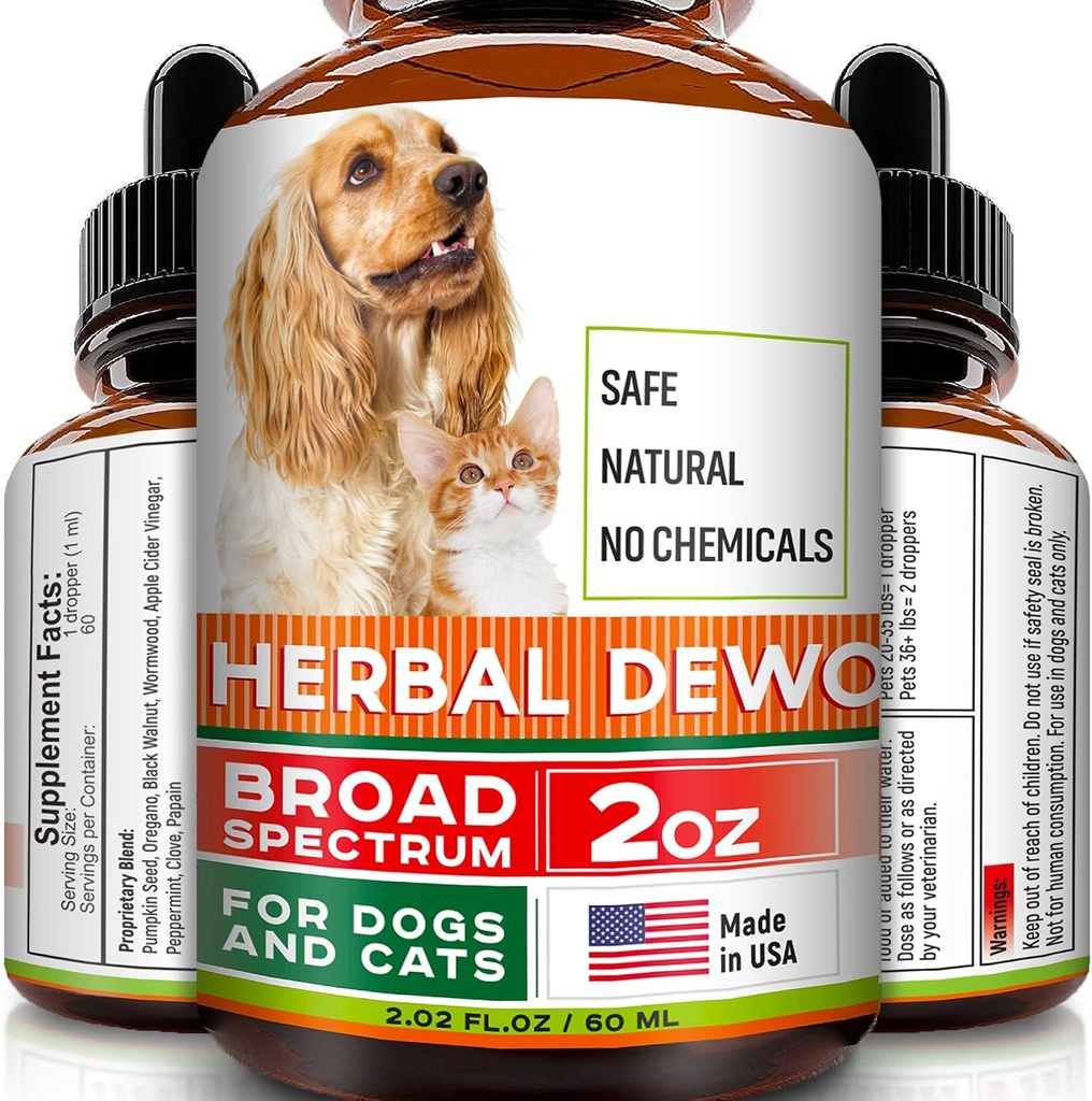 Fot Herbal Cleanse Gatos y Perros - Homeopáticos Parasitos y Toxinas para Perros y Gatos - Todos los Pechos y Talla - Puppy & Kitten - 2oz
