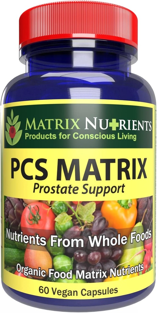 Matriz PCS - Niveles bajos de PSA para la próstata saludable - 100% Natural Ingredientes: Saw Palmetto, Rabdosia, Scute, Plantago Focium, Chrysantaomum, Ganoderma, Lotus Seed - Vegan Capsules (60ct)