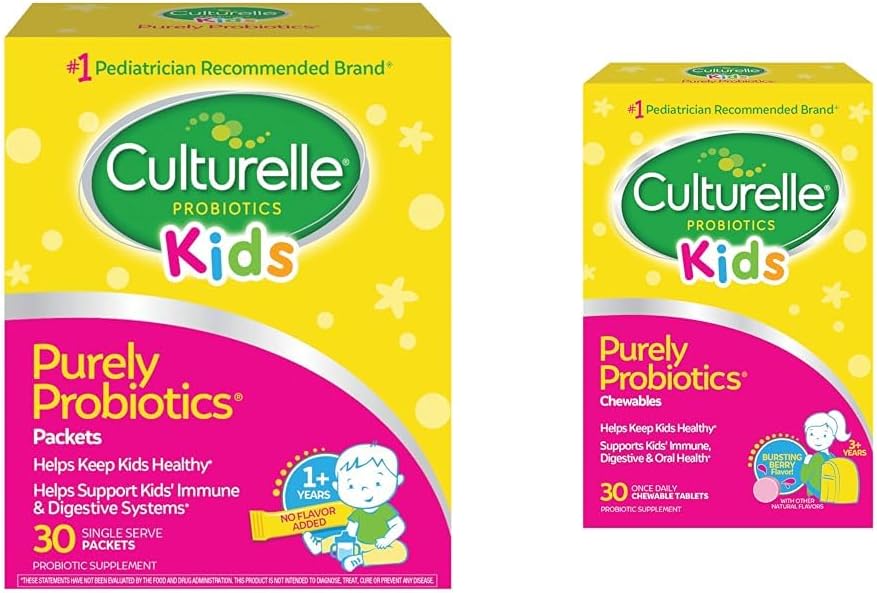 Culturelle Kids Daily Probiotic Supplement " Kids Chewable Daily Probiotic for Kids, Ages 3+, 30 Count