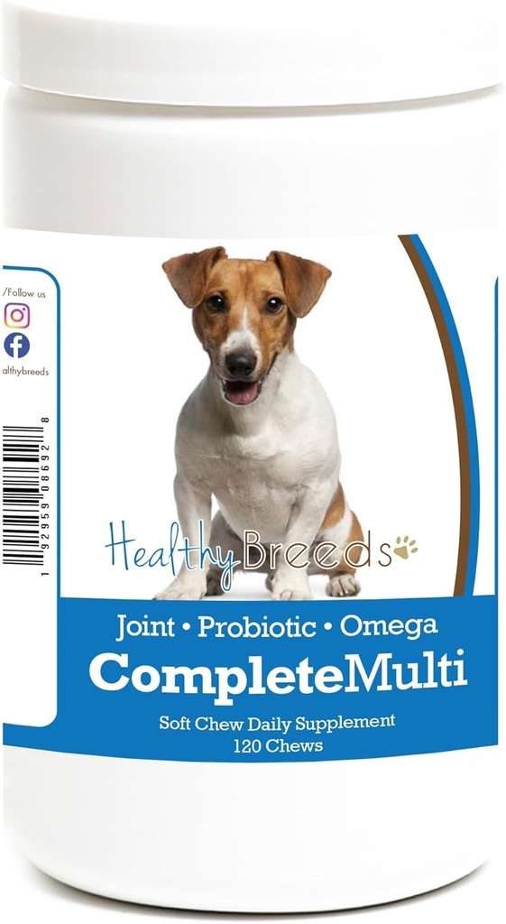 Saludable razas Jack Russell Terrier Todo en Un Multivitamin Soft Chew 120 Conde