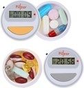 Dispensador de Organizador de Píldoras portátil con Cápsula de Tiempo para Medicación, Suplementos y Vitaminas. Perfecto para viajes o uso en casa.