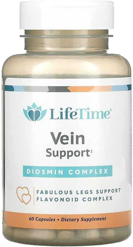LIFETIME Diosmin Complejo Flavonoide TENIDO Circulación, Veinte y Corazón Salud Apoyo con Caballo Castaña TEN 60ct, 30 Serv