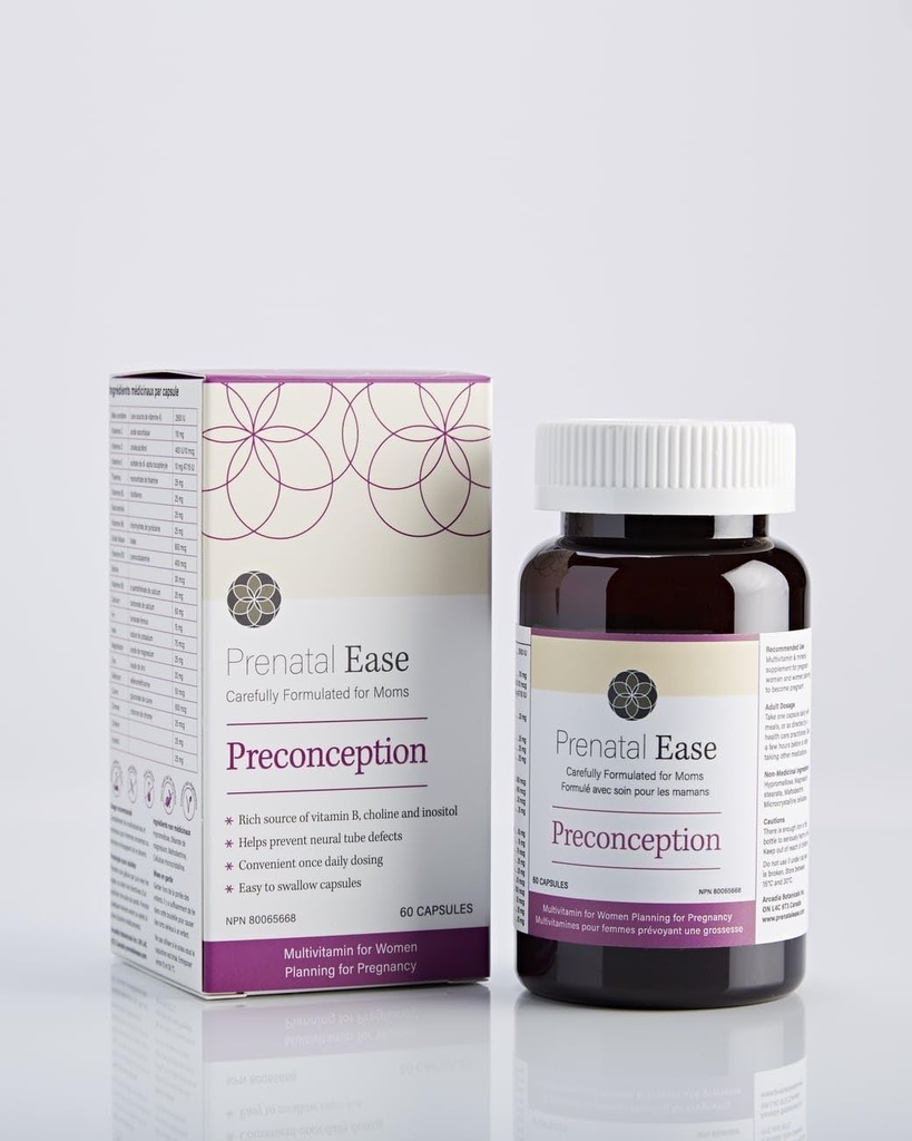 Preconcepción, Planeamiento del bebé Multivitamínico, Una vez Dosis diaria, Contiene Methylfolate, Suministro de 60 días