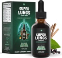SuperBonsai Super Lungs Mullein Drops – Herbal Lung Support Tincture with Mullein Leaf Extract Elderberry Reishi Marshmallow Root – Supports Clear Breathing & Wellness – 2 oz