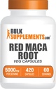 BulkSupplements.com Red Maca Capsules - Suplemento Maca, Maca roja 5000mg, Red Maca Root - Vegan & Gluten Gratis, 7 cápsulas por Serving, 420 Conde (Pack of 1)
