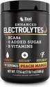 Zeal Naturals Electrolyte Powder Recovery Drink (90 Servings | Peach Mango) w 0 Sugar +BCAAs +B-Vitamins Electrolyte Supplement w Potassium Zinc & Magnesium for Hydration - Keto Electrolytes