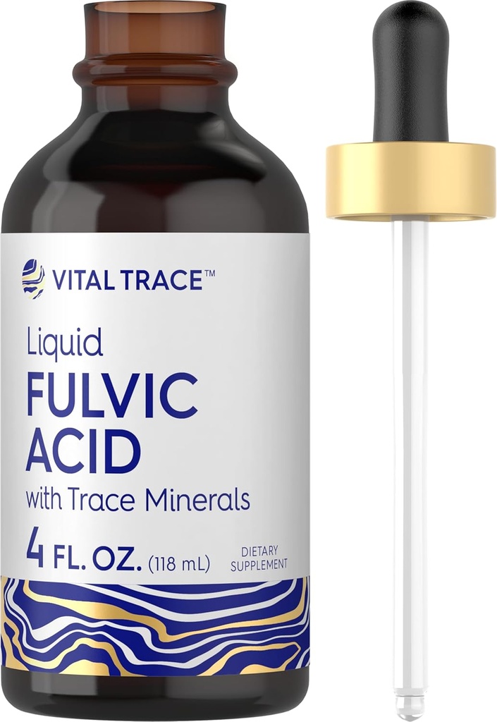 Carlyle Fulvic Acid Drops 4 fl oz ¦ Ionic Trace Minerals ← Suplemento líquido Silencio Vegetariano, No-GMO &amp; Gluten Free ← por Vital Trace