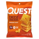 Quest Nutrition Cheese Crackers, Cheddar Blast, 10g Protein, 5g Net Carbs, 1g Sugar, Made with Real Cheese, 12 Packs (1.06 bolsas oz)
