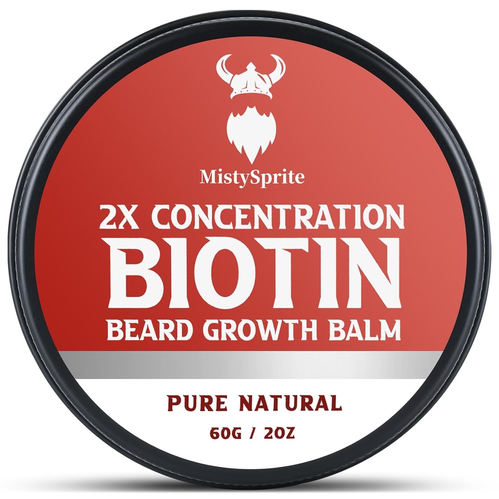 Beard Balm para hombre &amp; Acondicionamiento Cera de barba - Hecho con aceite de castor Ingredientes naturales y orgánicos - Hidratos & Thickens Facial Hair Growth- 2 Ounce Tin (Vanilla)