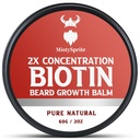 Beard Balm para hombre &amp; Acondicionamiento Cera de barba - Hecho con aceite de castor Ingredientes naturales y orgánicos - Hidratos & Thickens Facial Hair Growth- 2 Ounce Tin (Vanilla)
